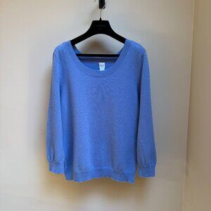 Garnet Hill 3/4 Sleeve Scoop Neck Cashmere Sweater